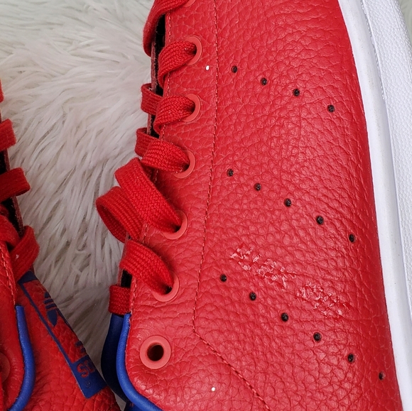 Adidas originals Stan Smith Woven men's trainers shoes sneakers Red Size 13 - Picture 9 of 13